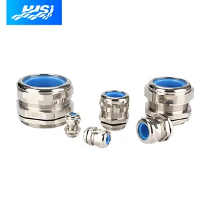 High Temperature Cold Flow Waterproof Silicone Cable Glands Brass Nickel plated