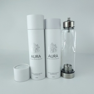 Paper Box For Water Bottle Paper Cardboard Bottle Packaging Box Cheap Cardboard Cylinder Round Paper Tube Box For Water Bottle Packaging