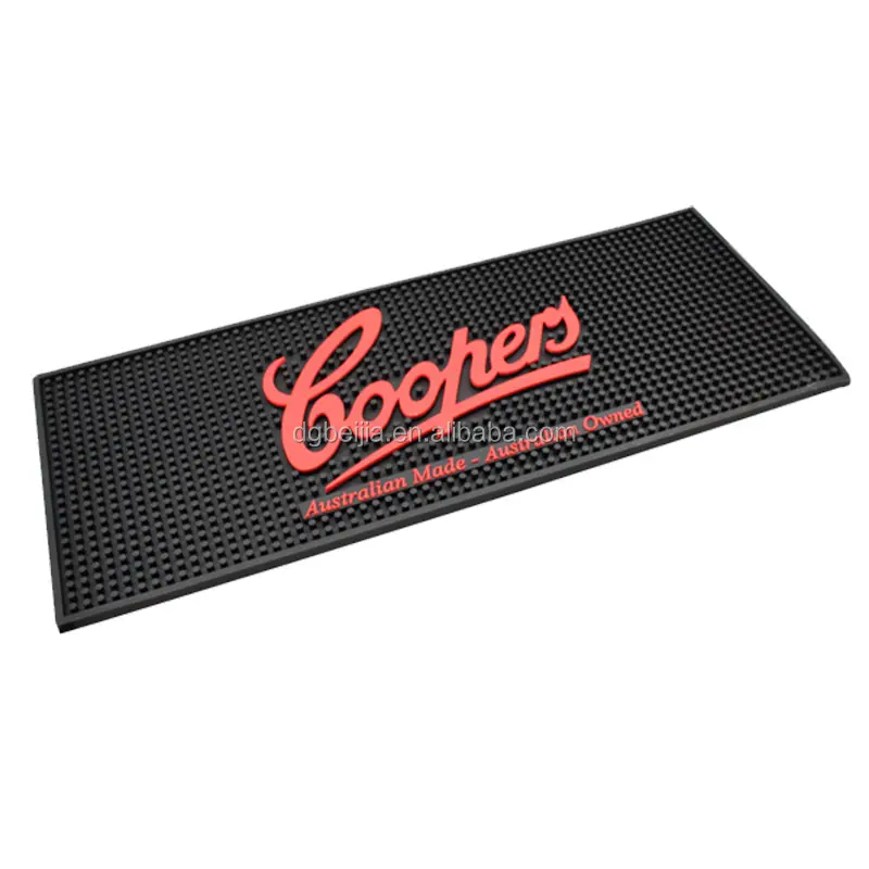 custom rubber beer bar mat, soft pvc barmat