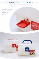 Boîte médicale en plastique durable avec serrure, design de pharmacie, boîte de rangement, boîte de premiers soins familiale, boîte de rangement pour médicaments