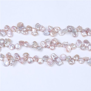 สายไข่มุกหลวมสำหรับเด็กแรกเกิดคุณภาพสูง9-10มม. สีม่วง - Product Image 3