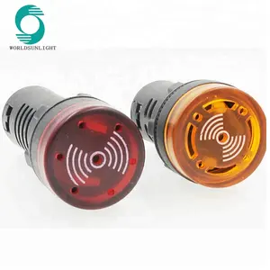 AD16-22SM 22mm dc/ac red indicator flashing led buzzer button with light