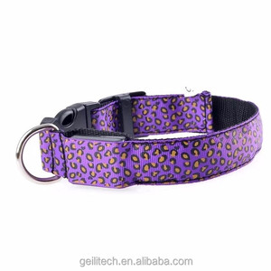 Fournir <span class=keywords><strong>collier</strong></span> de chien de mode de <span class=keywords><strong>Grain</strong></span> de Léopard Conception réfléchissant clignotant led <span class=keywords><strong>collier</strong></span> de chien - Product Image 5