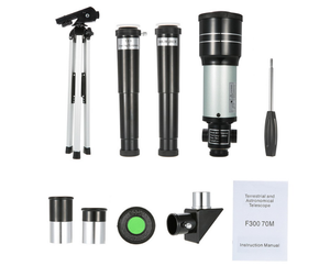 Telescopio Astronómico Monocular Visionking 70300 (<span class=keywords><strong>300</strong></span>/70 mm) para Observación del Cielo y del Espacio - Product Image 6