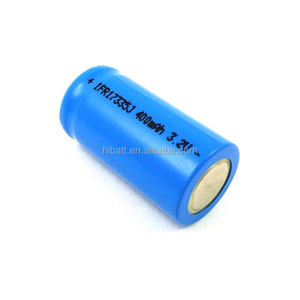 Düğme üst RCR <span class=keywords><strong>123</strong></span> <span class=keywords><strong>LiFePO4</strong></span> pil 17335 400 mAh 3.2 V lityum fosfat 3 V şarj edilebilir flaş ışığı