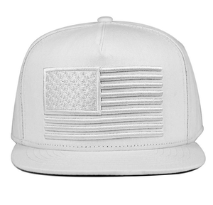 2026 Custom World Football Sports Cup Country Flag 3d Embroidered 5 Panel <strong>Flat</strong> Brim All <strong>White</strong> Snapback Sports Hat <strong>Cap</strong> - Product Image 2