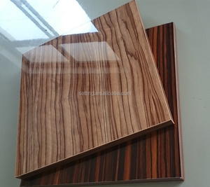 1220*2440 mét siêu độ bóng cao hạt gỗ ván <span class=keywords><strong>MDF</strong></span> cho đồ nội thất cửa ra vào - Product Image 3