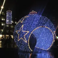 Decorazioni di Natale Di commercio Esterno ha condotto Illuminato Gigante palla Di Natale A Motivi di Sfera in vendita calda