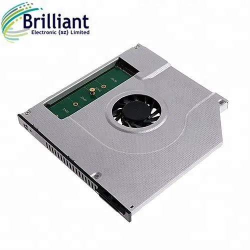 マルチSSDキャディM 2 (NGFF) SSD hddキャディ (DVD ROM用) 、冷却ファン付き (L-enovo latop ASUS latop Acerノートブック用) Dellラップトップ