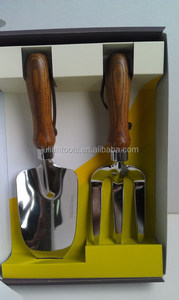 2pc <b>Garden</b> Trowel and Weeding Fork Wooden Handle Gift <b>Set</b> - Product Image 2