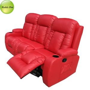 Ensemble de canapés inclinables de cinéma pour salon, meubles modernes avec porte-gobelets, ensemble de canapés inclinables fonctionnels 1+2+3 sections, 9008 - Product Image 6