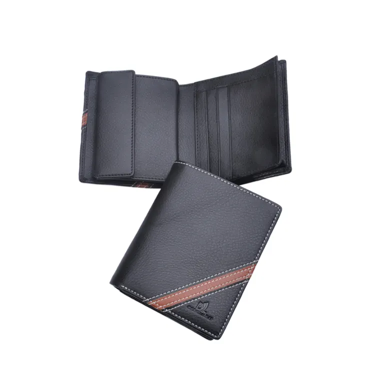 RFID blocking top genuine leather men's handmade leather wallet china