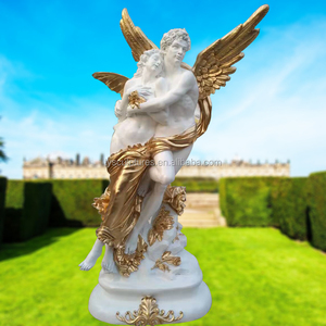 Scultura in Fibra di Vetro per Decorazione Giardino, Statue di <span class=keywords><strong>Angeli</strong></span> a Grandezza Naturale in Resina - Product Image 2