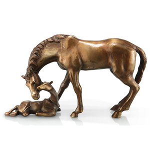 Estatua de Caballo de bronce, adornos, escultura de caballo de tamaño pequeño árabe - Product Image 2