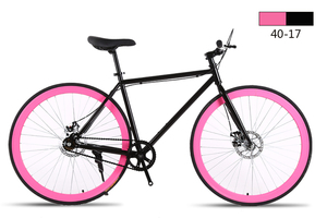 Sillín de <span class=keywords><strong>bicicleta</strong></span> de piñón fijo para hombre y mujer, chanclas de 700cc, Color rosa/rosa - Product Image 2