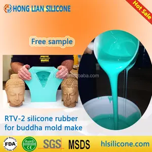 Gummi Buddha Form Silikon Rohstoff der Statue Silikon Form flüssige Kieselgel Preis Hong Lian Silikon Fabrik Verkauf