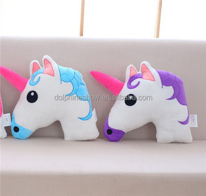 Casa Derco I Bambini Viola Unicorn Cuscino Giocattolo Della Peluche di Modo MOQ BASSO Farcito Morbido Peluche Unicorno Cuscino - Product Image 4
