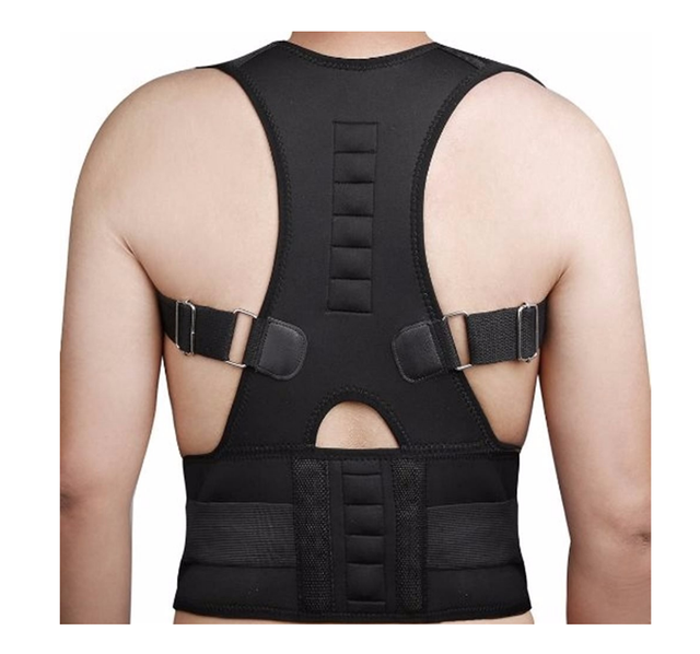 Adjustable Posture Corrector Shoulder Band Lumbar Back Support Belt with Breathable Neoprene Material
