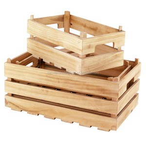 Natural madera caja de madera cajas de vegetales frutas caja - Product Image 3