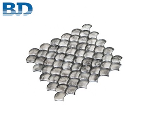 Vintage lamina d'argento antico barocca cucina <span class=keywords><strong>Splashback</strong></span> Fishscale di vetro mosaico per la parete interna con la caratteristica di Parquet - Product Image 4