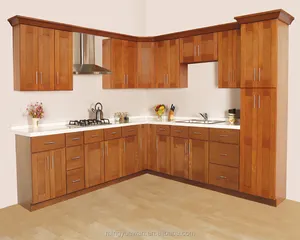 Gabinetes de cocina modernos de ghana de arce natural del Gabinete de cocina de la coctelera