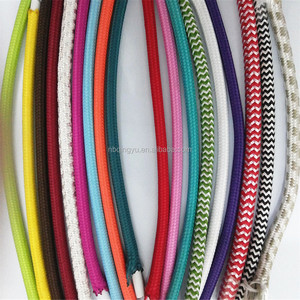 VDE 3 코어 가닥 구리 <span class=keywords><strong>0.75mm</strong></span> 원형 꼰 PVC 절연 빈티지 램프 코드 패브릭 커버 전선 케이블 - Product Image 6