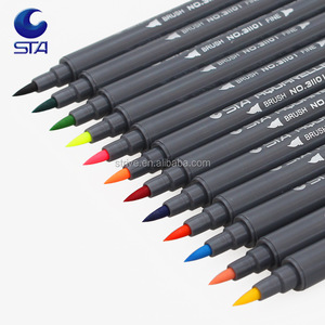 <span class=keywords><strong>Marca</strong></span> STA, rotuladores de Arte de doble punta, 24 colores, tinta permanente de alta calidad, rotuladores de gran venta para escribir en papel - Product Image 4