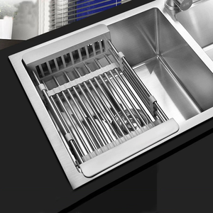 Scolapiatti Retrattile da Appendere al Lavello, Portaoggetti in Acciaio Inox per <span class=keywords><strong>Cucina</strong></span> - Product Image 2