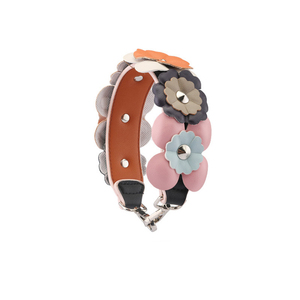 Correa de cuero para mujeres bolso apliques florales cinturón ancho para la bolsa de mensajero - Product Image 1