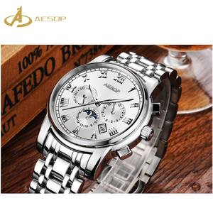 Business cinturino in metallo da uomo di lusso di marca aesop all'ingrosso cassa dell'orologio da uomo orologi di lusso Aesop orologio automatico - Product Image 6