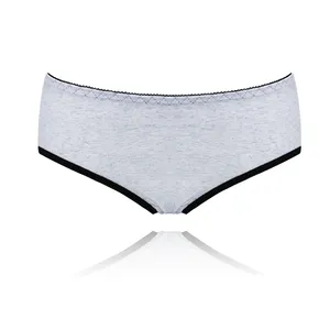 Factory Supplier Girl Panty Stylish Good Quality Cotton Panty China Panties Hipster for Women Plain Dyed Low-rise Solid Pattern