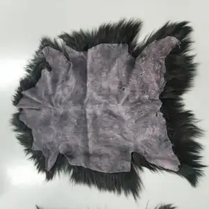 Genuine mongolian sheepskin lambskin fur hide pelt throw rug