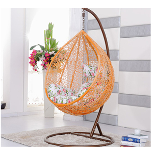 Silla Colgante de Mimbre Estilo <span class=keywords><strong>Bali</strong></span> con Forma de Melón para Exteriores de Verano con Soporte - Product Image 3