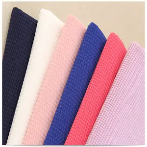 FDY blend DTY spandex crimp cloth bubble fabric for lady dress garment