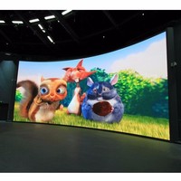 Led Tirai Modul Lembut Panel Layar Led, Dapat Dilipat Display Lengkung Penuh Warna Fleksibel Digital