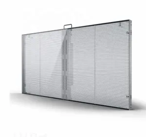 Layar LED Transparan Luar Ruangan Panel Display LED Kaca Matahari Kecerahan Tinggi P3.91 Harga Rendah