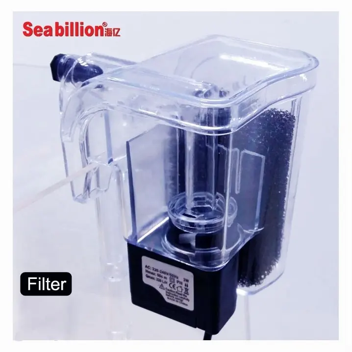 Seabillion Offres Spéciales d'aquarium Silencieux & cascade Filtre externe Dehors filtre Suspendu Petit cycle de filtration pour Aquarium