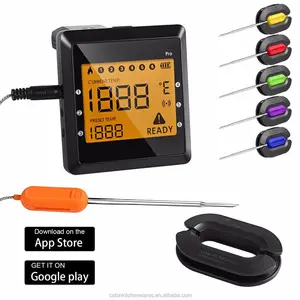 Smart BBQ Thermometer Bluetooth Fleisch koch messgerät mit Doppels onde