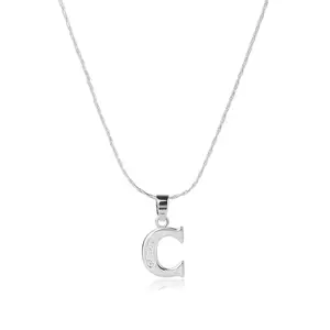 Ожерелье с буквами под заказ, серебряные мраморные ювелирные изделия, ожерелье с буквой С, ожерелье