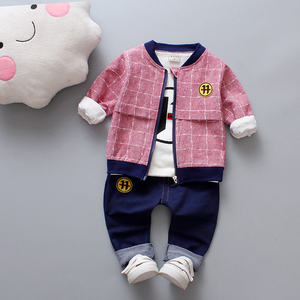 Intelligente carino fantastico di marca del <span class=keywords><strong>bambino</strong></span> del cotone del ragazzo set con tre pezzi - Product Image 2