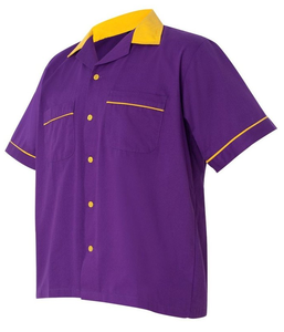 Custom <strong>Mens</strong> Work Rockabilly Style Cotton Short Sleeve <strong>Bowling</strong> <strong>Shirts</strong> - Product Image 4