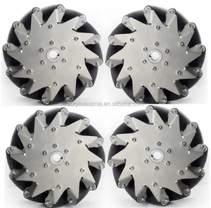 2 Left 2 Right 203.2mm High Load Stainless Steel Mecanum Wheel 8 Inch