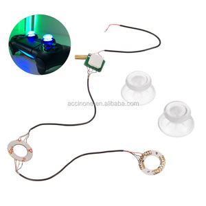 Tự Làm Nút Trong Suốt Analog Ngón Tay Cái Gậy Phím Điều Khiển Mũ LED Ánh Sáng Cho PS4 <span class=keywords><strong>Gamepad</strong></span> Cho PlayStation 4 Điều Khiển - Product Image 1