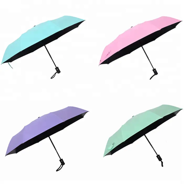Guarda-chuva de sol uv dobrável feminino, guarda-chuva barato chinês de shenzhen com 3 dobras