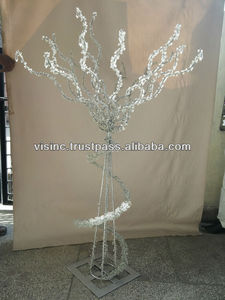 Árbol de decoración de cristal de metal hecho a mano elegante estilo Ins para boda Navidad pieza central interior - Product Image 2