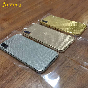 24K placcatura in oro pieno diamante incrostato platino alloggiamento per iPhone XS Premium custodie per telefoni cellulari - Product Image 5