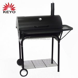 <span class=keywords><strong>Barbecue</strong></span> mobile moderne haut de gamme en métal thermolaqué <span class=keywords><strong>avec</strong></span> <span class=keywords><strong>cheminée</strong></span> pour fumoir à charbon de bois d'extérieur - Product Image 6
