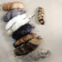Chine fabricant de bijoux pas cher fausse fausse fourrure queue de renard porte-clés pour la promotion