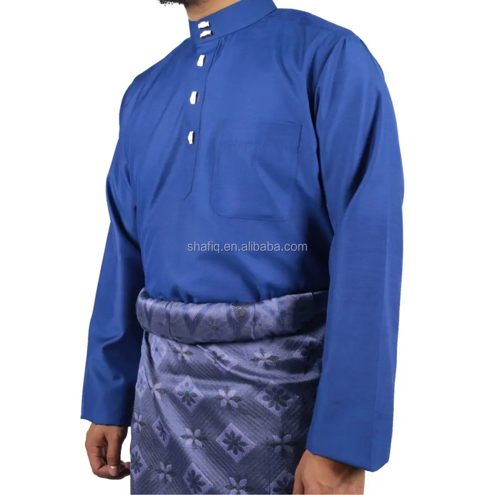 Factory High End Muslim baju melayu Jubah 2018 high quanlity Thobe Jubba Designs For Men with metal button