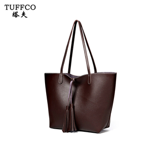 Vintage <span class=keywords><strong>mujer</strong></span> bolsos de cuero bolsos de las señoras <span class=keywords><strong>grandes</strong></span> bolsas de hombro cartera fija - Product Image 2